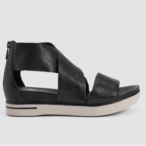 Eileen Fisher Sport Wide Strap Tumbled Soft Leather Sneaker Sandal Womens 6